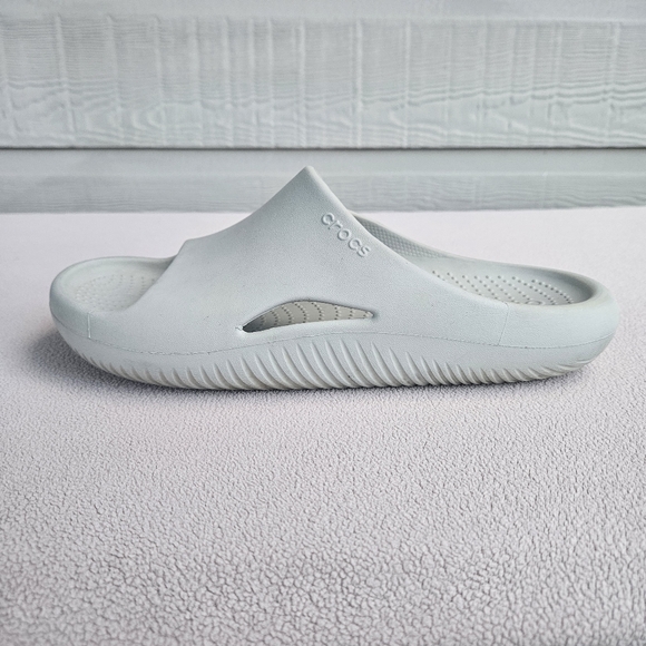 Crocs Mellow Recovery Slide Sandals Men 9 Women 1l Light Grey Cushion Slip-On - Picture 5 of 11
